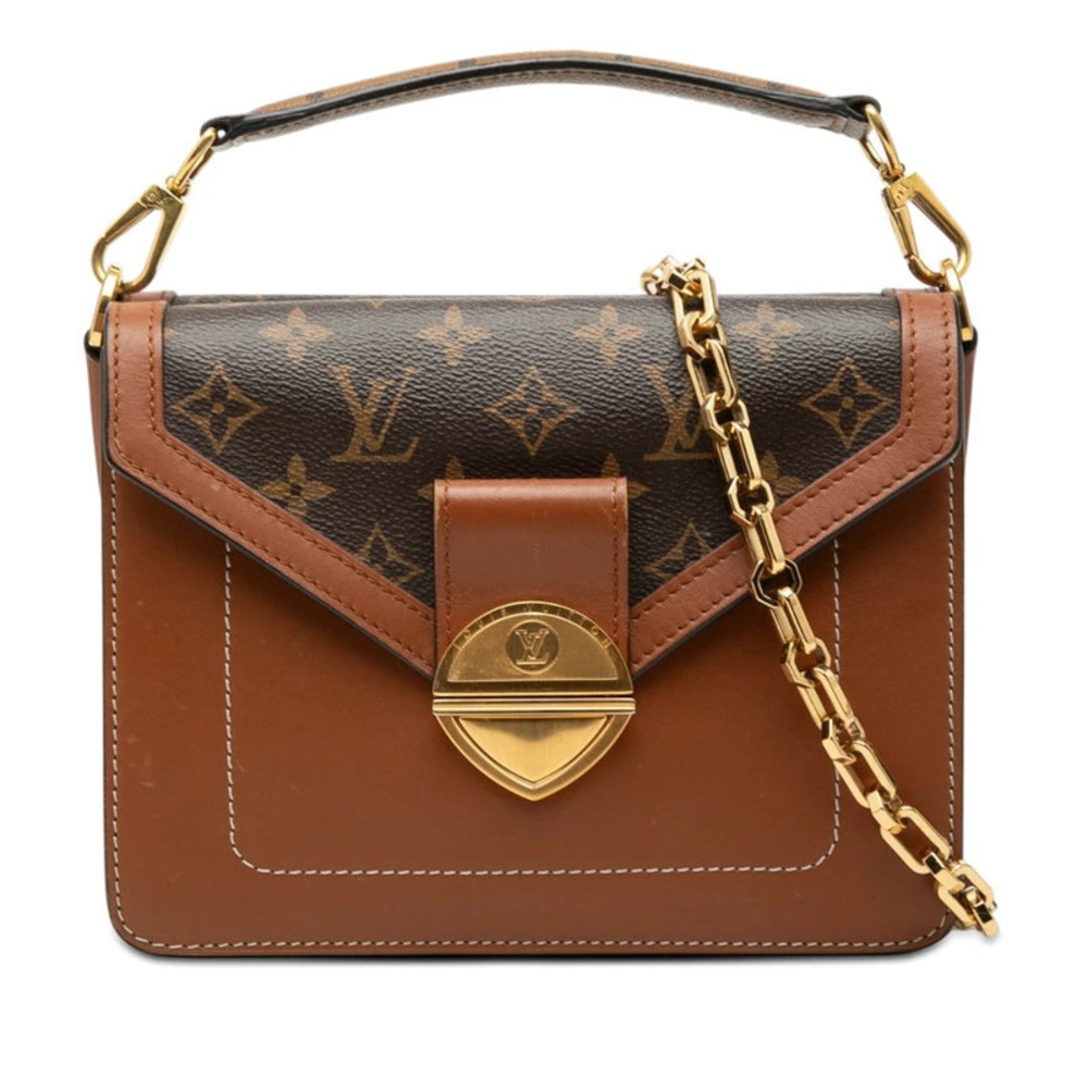 Louis Vuitton Monogram Sac Biface 2way Shoulder Bag Brown Leather
